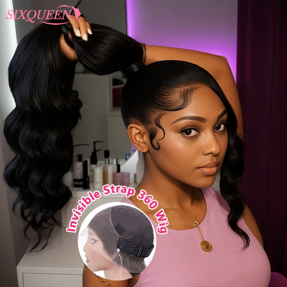 HD 360 Full Lace Wig with Invi - Eyelash Extension Natural Look ulasan dan harga