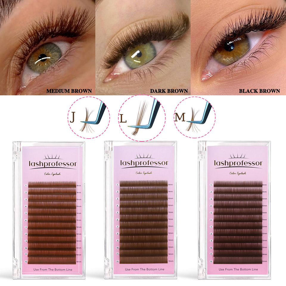 Lashprofessor J L M Curl Brown - Eyelash Extension Russian ulasan dan harga