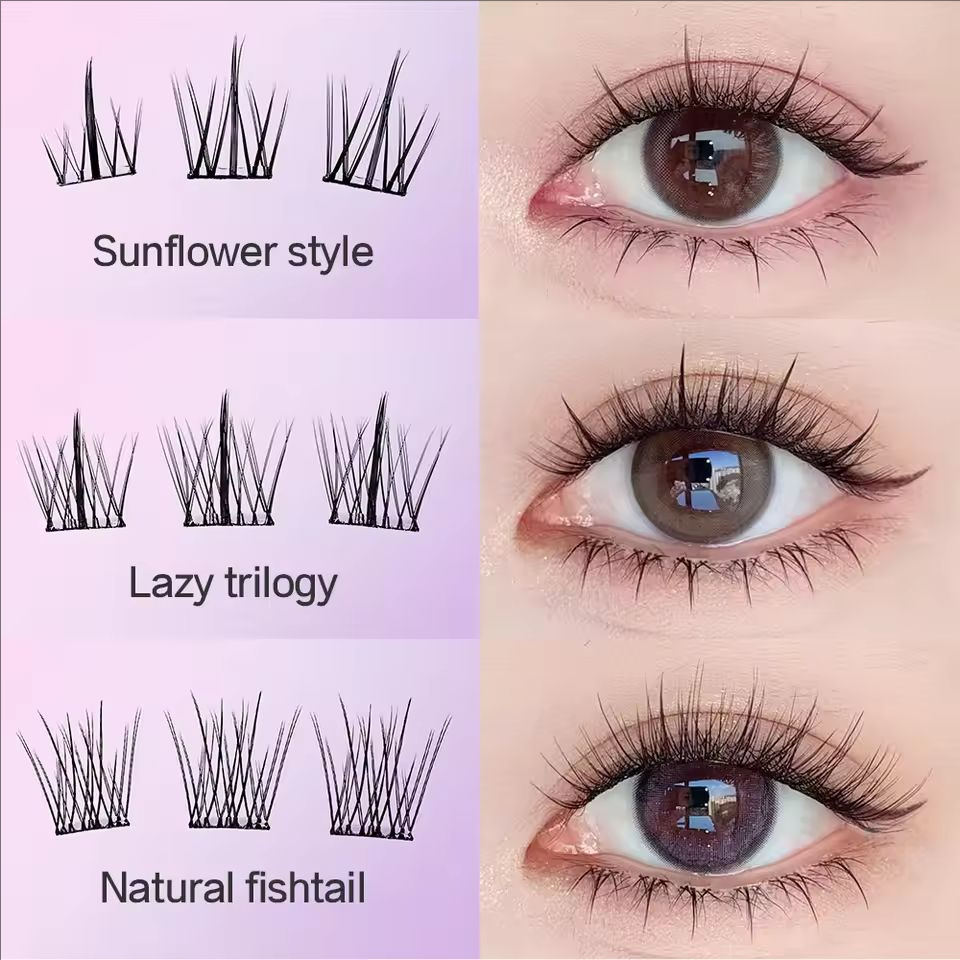 MIAOJIE No-Glue False Eyelashe - Eyelash Extension Human Hair ulasan dan harga