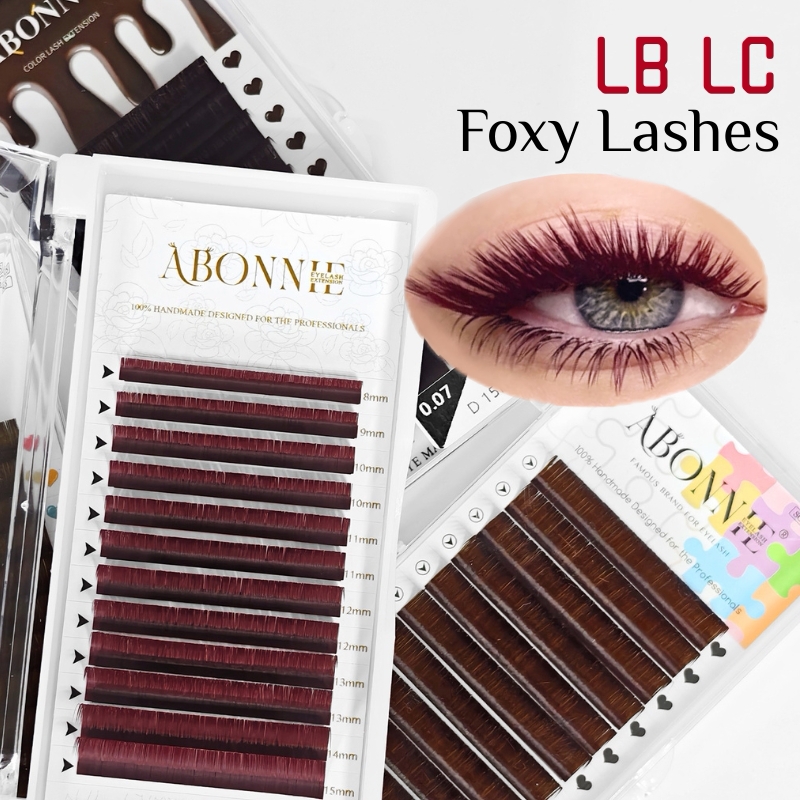 LB  LC Burgundy Lashes Wine Re - Eyelash Extension Russian ulasan dan harga