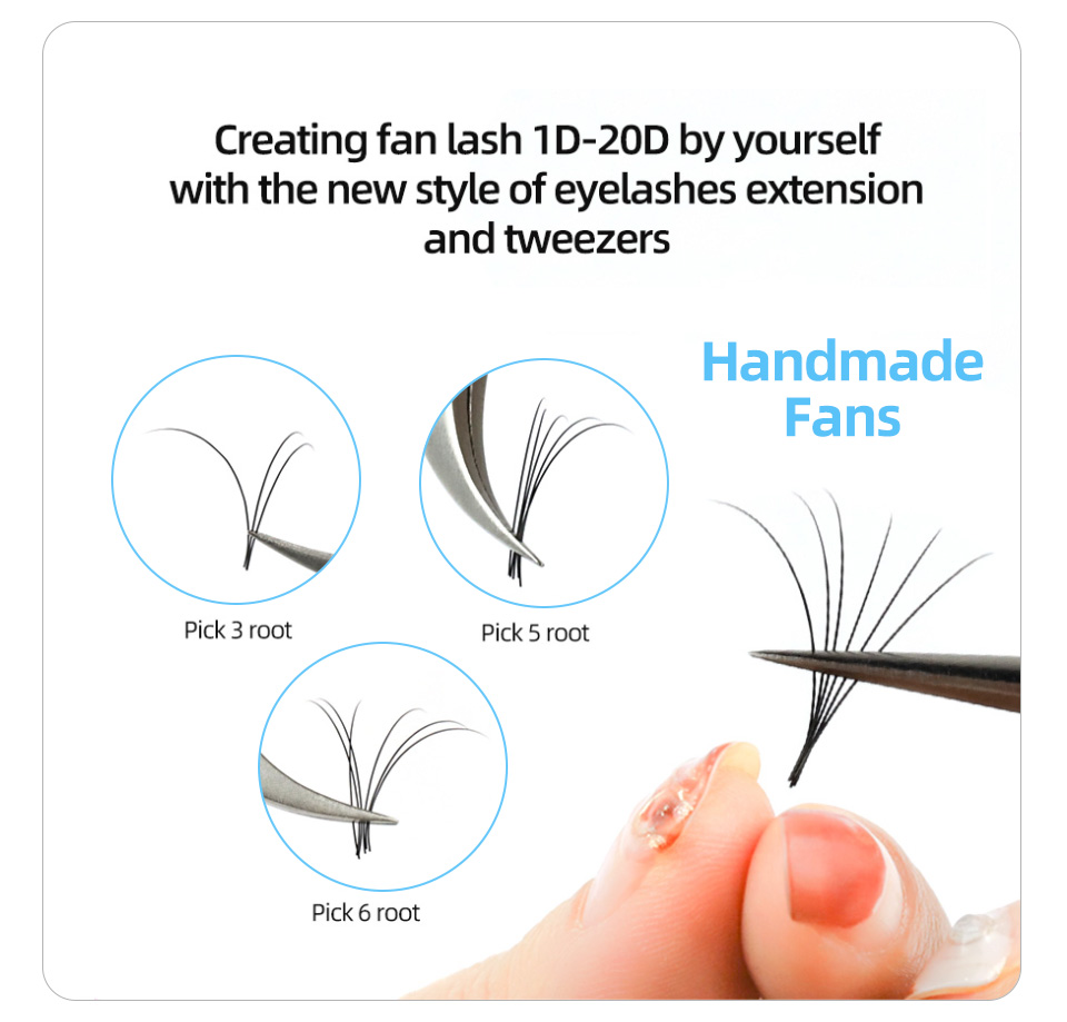 AGUUD 16 Rows Long 16-20mm Eye - Eyelash Extension Russian ulasan dan harga