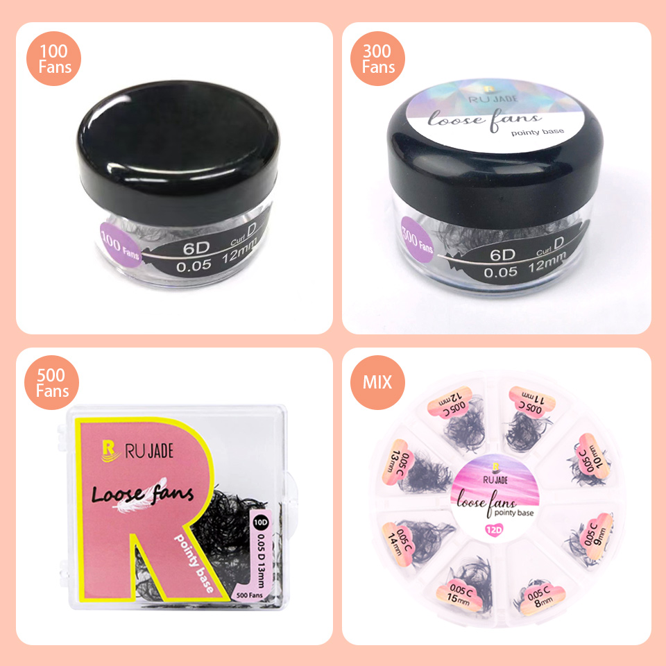 RUJADE Thin Pointy Base Premad - Eyelash Extension Russian ulasan dan harga