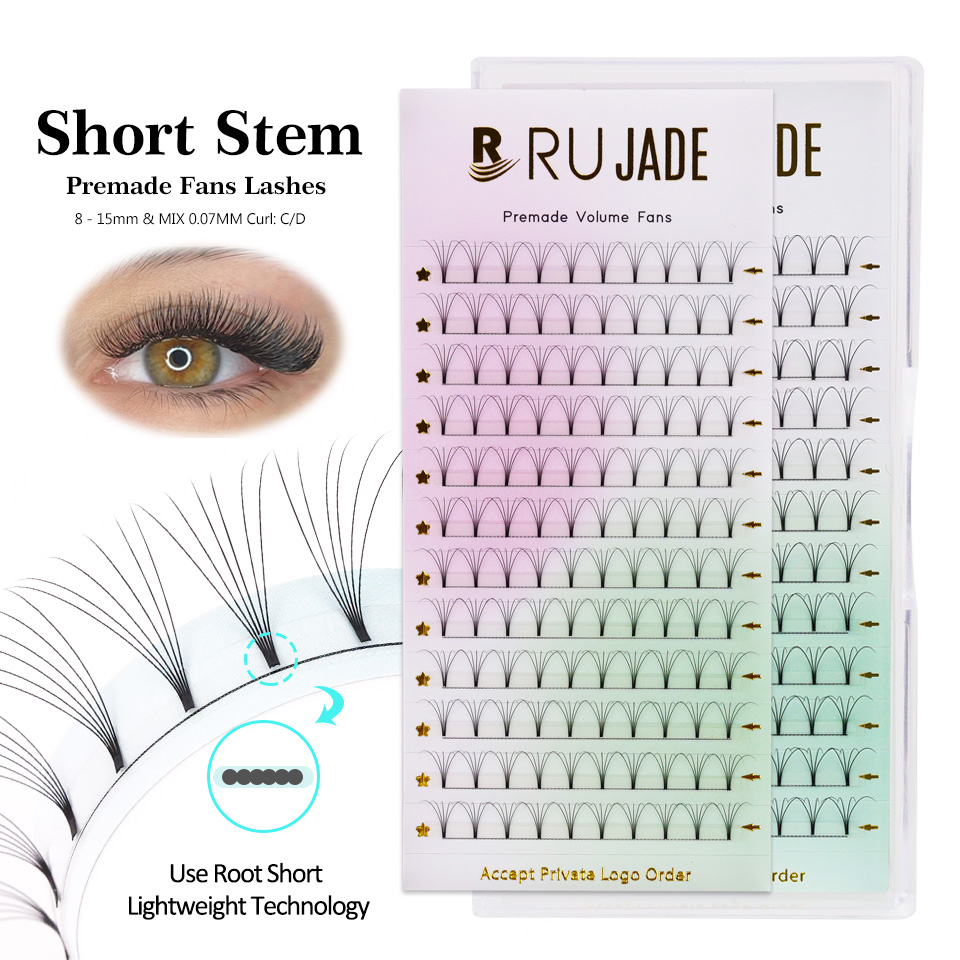 RUJADE Short Stem 3D 4D 5D 6D  - Eyelash Extension Russian ulasan dan harga