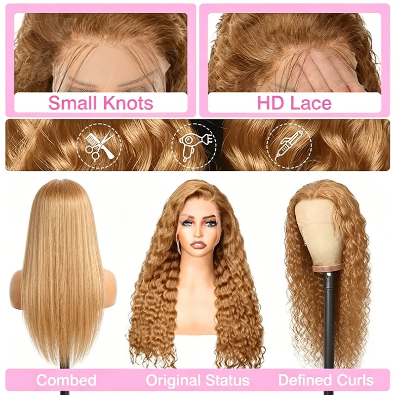 34 38Inch Honey Blonde Wig Hum - Eyelash Extension Natural Look ulasan dan harga